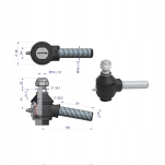 Przegub układu kierowniczego skośny 55113565 - 4