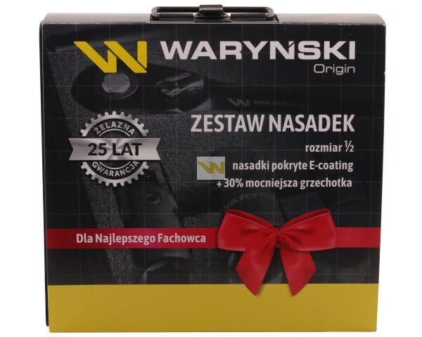 Zestaw nasadek w kasecie metalowej. 30 el. Waryński edycja prezentowa WMZ030P