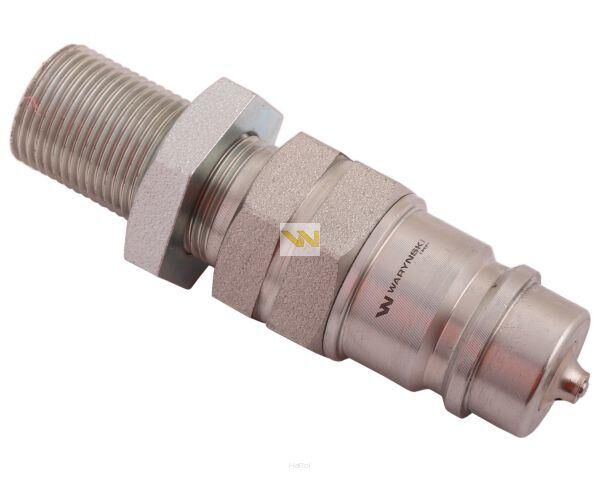 Szybkozłącze hydrauliczne wtyczka long z eliminatorem ciśnienia M20x1.5 gwint zewnętrzny EURO (ISO 7241-A) Waryński WIAM20SZLE