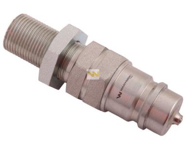 Szybkozłącze hydrauliczne wtyczka long z eliminatorem ciśnienia M20x1.5 gwint zewnętrzny EURO (ISO 7241-A) Waryński WIAM20SZLE