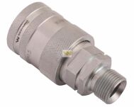 Szybkozłącze hydrauliczne gniazdo z eliminatorem ciśnienia M20x1.5 gwint zew. EURO PUSH-PULL (9100822G) (ISO 7241-A) Waryński WIAM20MZ-PPE - 2