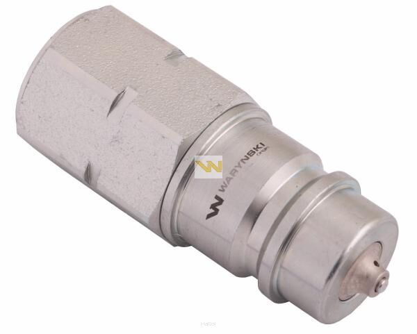 Szybkozłącze hydrauliczne wtyczka z eliminatorem ciśnienia M18x1.5 gwint wew. EURO (ISO 7241-A) Waryński WIAM18SWE