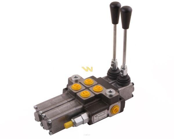 Rozdzielacz hydrauliczny 2-sekcyjny max przepływ 40L (2 sekcje - pływające) Waryński W-ROZ40L/2X2P