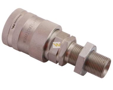 Szybkozłącze hydrauliczne gniazdo long z eliminatorem ciśnienia M20x1.5 gwint zewnętrzny EURO PUSH-PULL (ISO 7241-A) Waryński WIAM20MZL-PPE