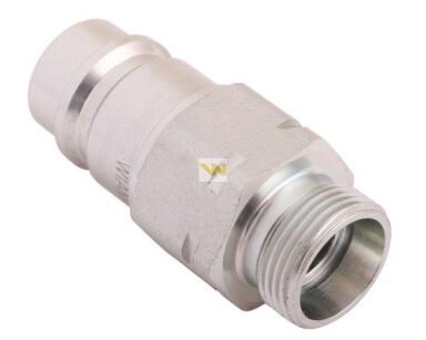 Szybkozłącze hydrauliczne wtyczka z eliminatorem ciśnienia M22x1.5 gwint zew. EURO (9100822W) (ISO 7241-A) Waryński WIAM22SZE