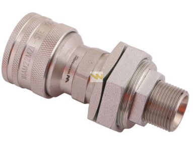Szybkozłącze hydrauliczne gniazdo long z eliminatorem ciśnienia M22x1.5 gwint zewnętrzny EURO (504900) (9199822G/ST) (ISO 7241-A) Waryński WIAM22MZL-STE